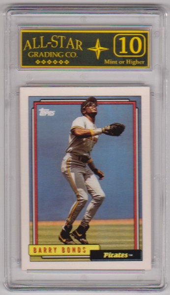 Graded 10 - Barry Bonds 1992 Topps #380 Card