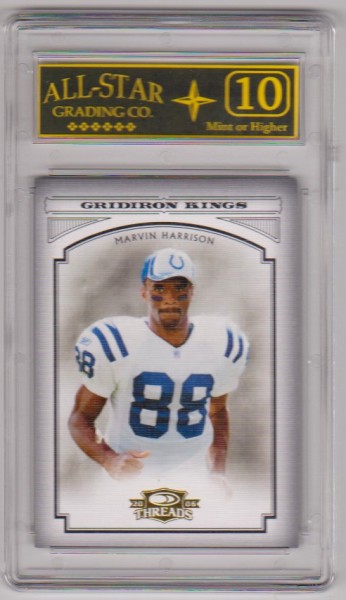 Graded 10 - Marvin Harrison 2006 Donruss Threads Gridiron Kings #PGK-34 Insert Card