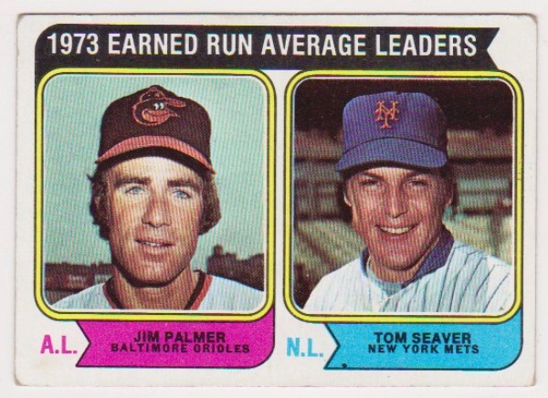 1974 Topps Jim Palmer/Tom Seaver #206 Card - HOF'ers
