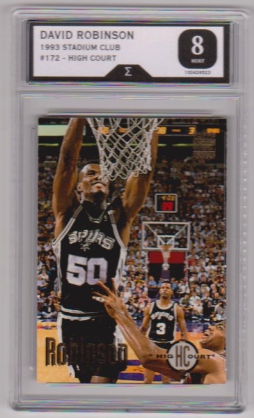 Graded Sigma Mint 8 - David Robinson 1993-94 Stadium Club #172 Card