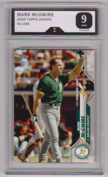 Graded Sigma Mint 9  - Mark McGwire 2020 Topps Update #U-296 Card
