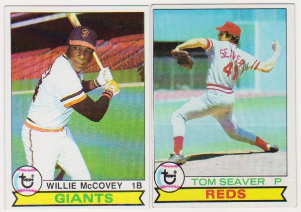 1979 Topps Tom Seaver #100 + Willie McCovey #215 Card Pair - HOF'ers