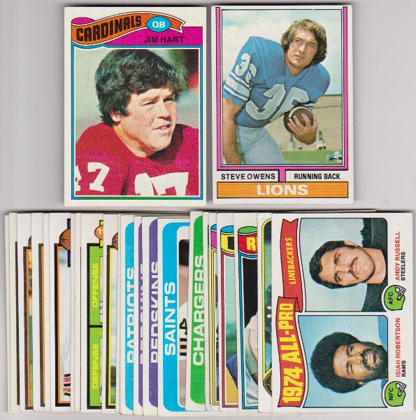 24 Different 1970's Topps Football Cards (1974-1979) w/ Jim Hart + More