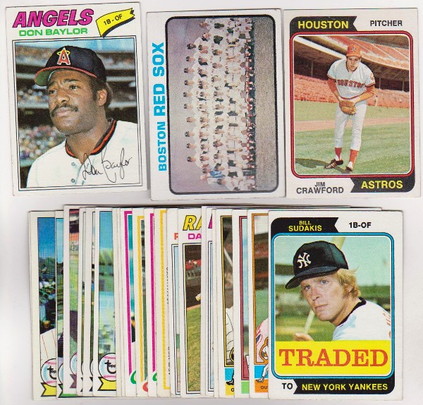 25 Different 1970's Topps Baseball Cards (1973-1979) w/ Don Baylor + More