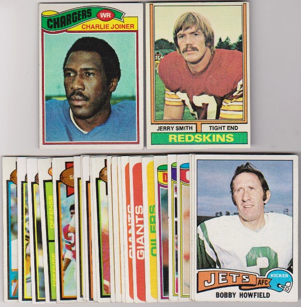 24 Different 1970's Topps Football Cards (1974-1979) w/ Charlie Joiner + More