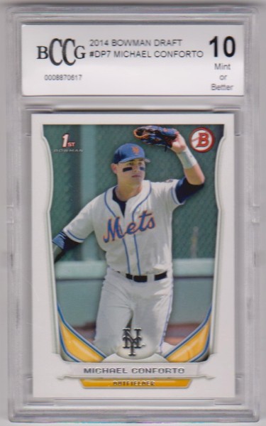 Rookie Graded BCCG 10 - Michael Conforto 2014 Bowman Draft #DP7 Card