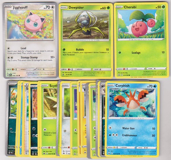 25 Different Pokemon Trading Cards w/ Jigglypuff + More