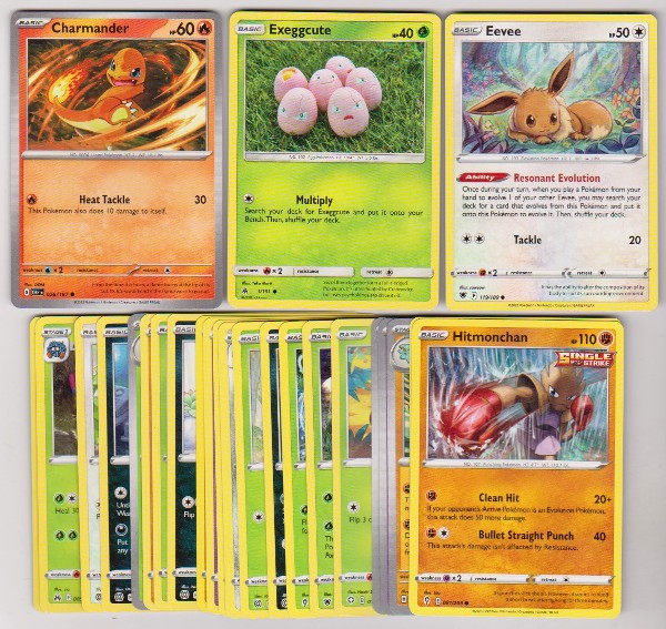 25 Different Pokemon Trading Cards w/ Charmander + More