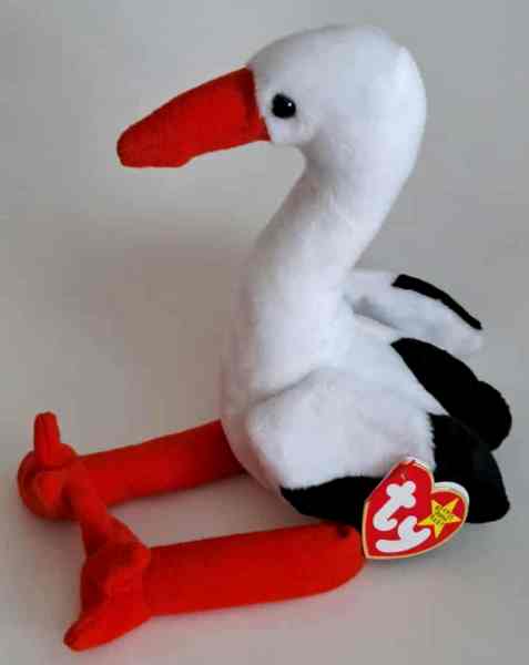 1999 Ty Beanie Baby STILTS THE STORK - New With Tags