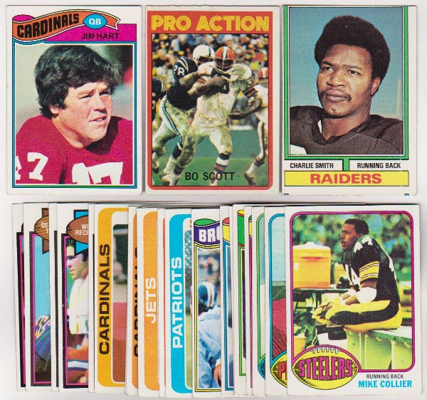 24 Different 1970's Topps Football Cards (1972-1979) w/ Jim Hart + More