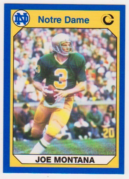 Joe Montana 1990 Notre Dame #40 Collegiate Collection Card