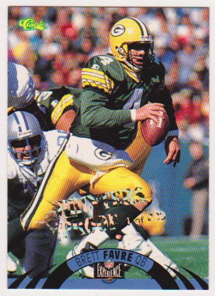 Only 499 Exist - Brett Favre 1996 Classic NFL Experience Printers Proof #19 Insert Card