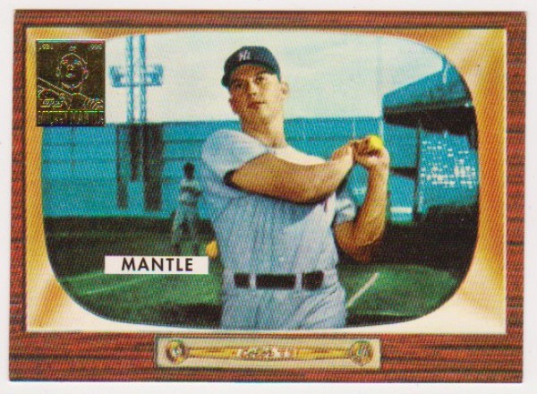 Mickey Mantle 1955 Bowman #202 Commemorative Card - 1996 Topps #5 of 19 Insert Card