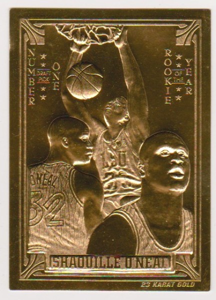  23 kt Gold - Shaquille O'Neal 1994 Classic Gold Card (1/24,900)