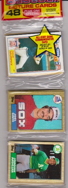 1987 Topps Baseball 49 Card Rack Pack w/ Dale Murphy On Front