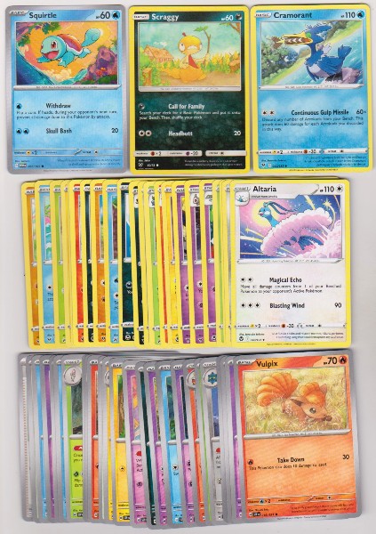 50 Different Pokemon Trading Cards w/ Squirtle + More