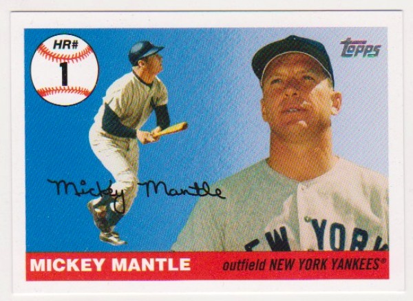 Mickey Mantle '55 Topps Style HR #1 2006 Topps #MHR1 Insert Card