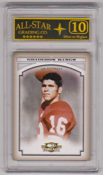 Graded 10 - Jim Plunkett 2006 Donruss Threads Gridiron Kings #CGK-25 Insert Card