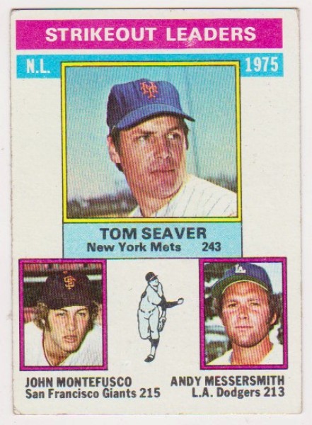1976 Topps Tom Seaver/John Montefusco/Andy Messersmith #203 Baseball Card