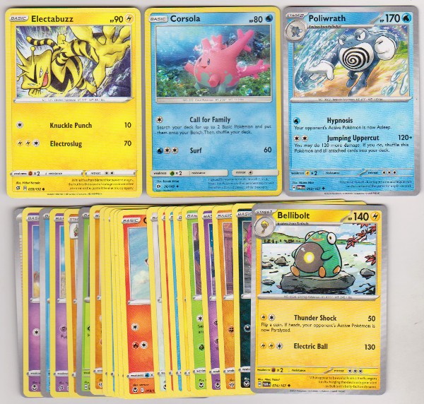 25 Different Pokemon Trading Cards w/ Electabuzz + More