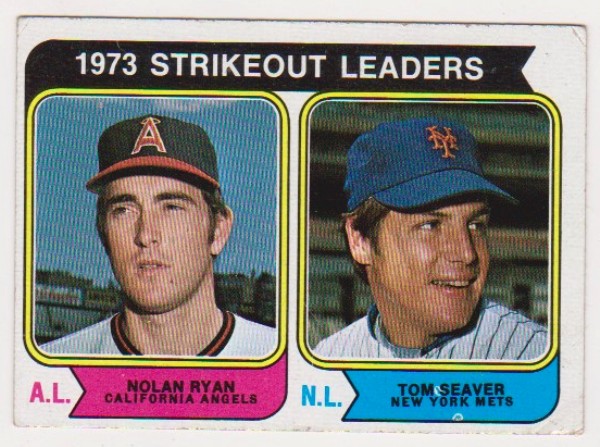 1974 Topps Nolan Ryan/Tom Seaver #207 Card