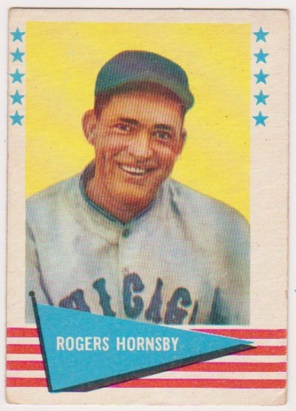 1961 Fleer Rogers Hornsby #43 Card - HOF'er