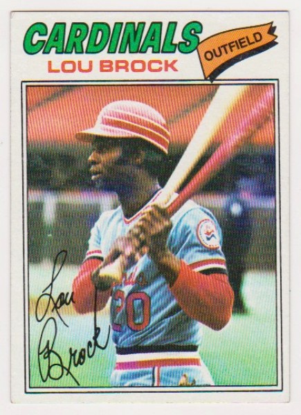 1977 Topps Lou Brock #355 Card - HOF'er