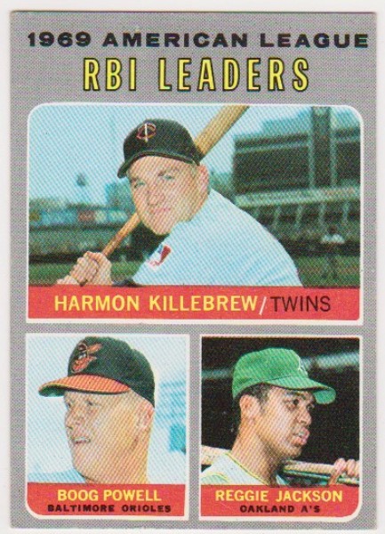 1970 Topps Harmon Killebrew/Boog Powell/Reggie Jackson #64 Card