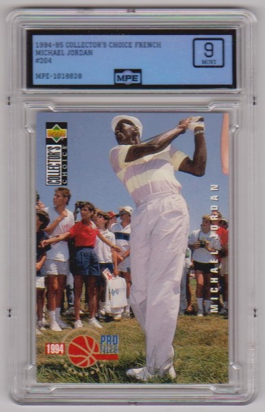 Graded MPE Mint 9 - Michael Jordan 1994-95 Collector's Choice Italian #204 Card