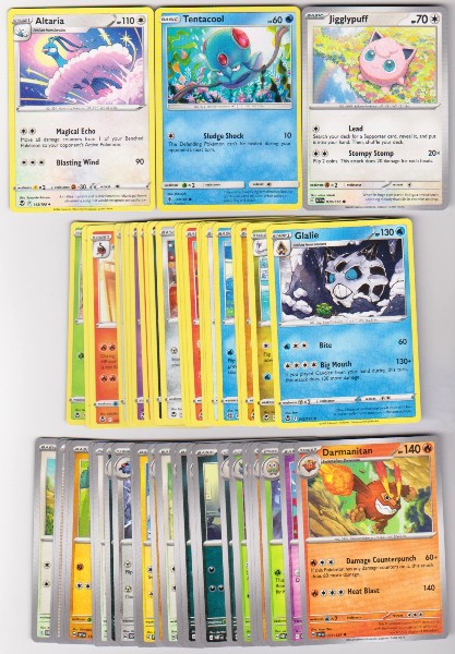 50 Different Pokemon Trading Cards w/ Jigglypuff + More