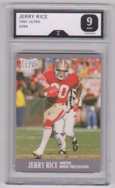 Graded Sigma Mint 9  - Jerry Rice 1991 Fleer Ultra #254 Card