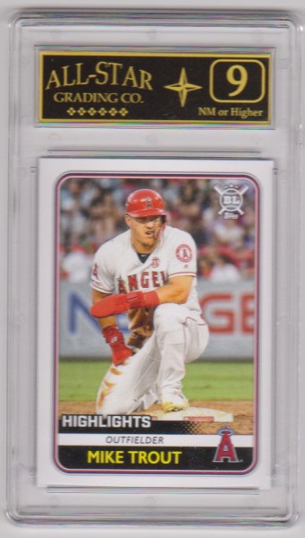 Graded 9 - Mike Trout 2020 Topps BL Highlights #293 Card