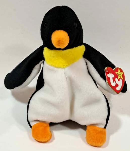 1995 Ty Beanie Baby Waddle The Penguin - New With Tags