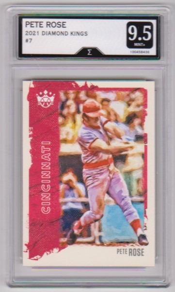 Graded Sigma Mint+ 9.5 - Pete Rose 2021 Panini Diamond Kings #7 Card