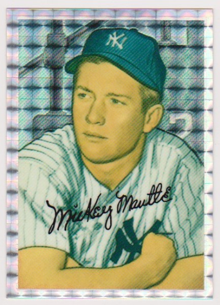 Atomic Refractor - MICKEY MANTLE 1952 Bowman #20 Commemorative Insert Card