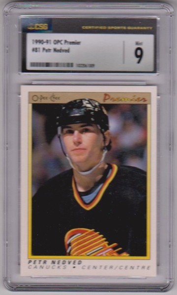Graded CSG Mint 9 - Petr Nedved 1990-91 O-Pee-Chee Premier #81 Card