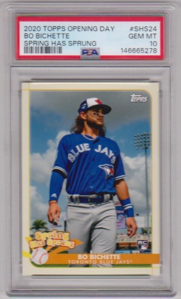 Rookie Graded PSA Gem Mint 10 - Bo Bichette 2020 Topps Opening Day Spring Has Sprung #SHS-24 Insert Card