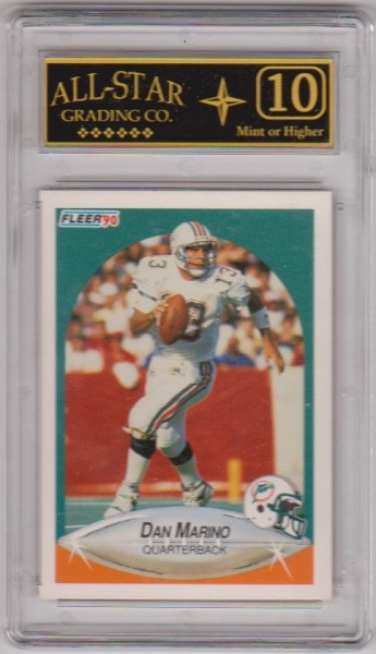  Graded 10 - Dan Marino 1990 Fleer #244 Card