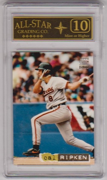 Graded 10 - Cal Ripken 1994 Stadium Club Dugout Dirt #4 Insert Card