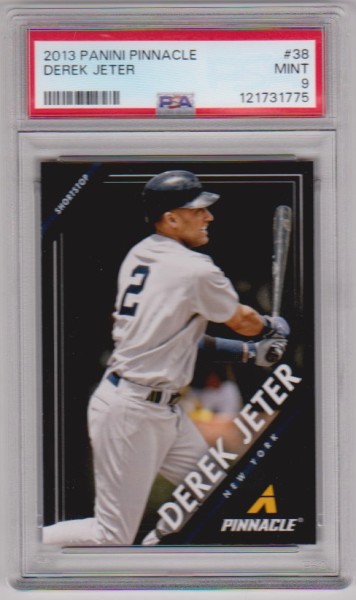 Graded PSA Mint 9 - Derek Jeter 2013 Panini Pinnacle #38 Card