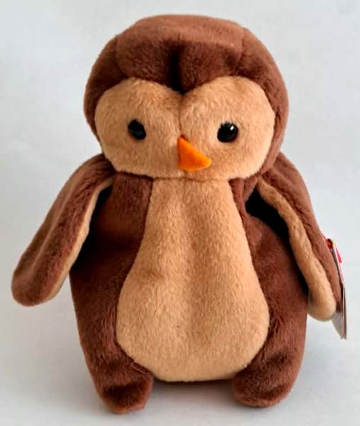1995 Ty Beanie Baby Hoot The Owl - With Original Tags