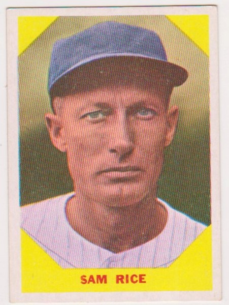 1960 Fleer Sam Rice #34 Card - HOF'er
