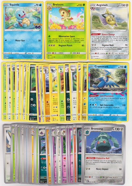 50 Different Pokemon Trading Cards w/ Squirtle + More