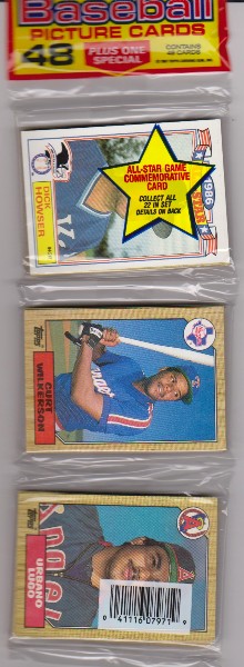 1987 Topps Baseball 49 Card Rack Pack w/ Dick Howser On Front