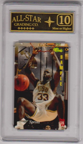 Graded 10 - Shaquille O'Neal 1995 Classic $33 Sample Phone Card