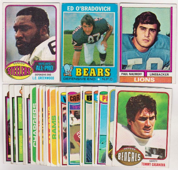 24 Different 1970's Topps Football Cards (1971-1979) w/ L.C. Greenwood + More