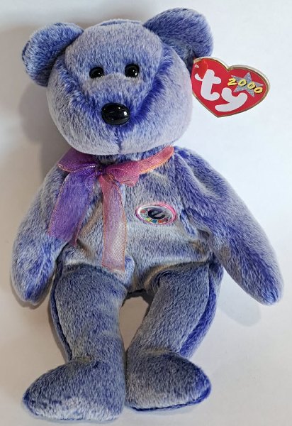  2000 Ty Beanie Baby PERIWINKLE THE BEAR - With Original Tags