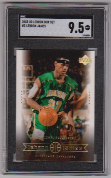 Rookie Graded SGC Mint+ 9.5 - Lebron James 2003 Upper Deck Box Set #3 Card