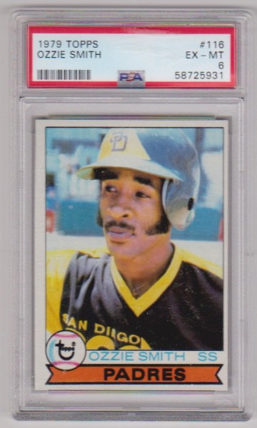 Rookie Graded PSA EX-MT 6 - Ozzie Smith 1979 Topps #116 Card