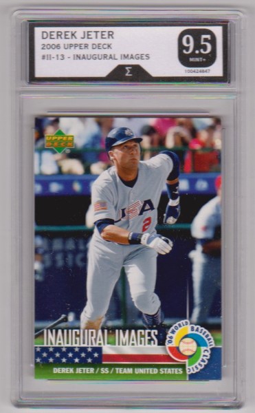 Graded Sigma Mint+ 9.5 - Derek Jeter 2006 Upper Deck Inaugural Images #II-13 Card